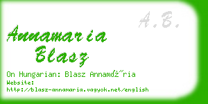 annamaria blasz business card